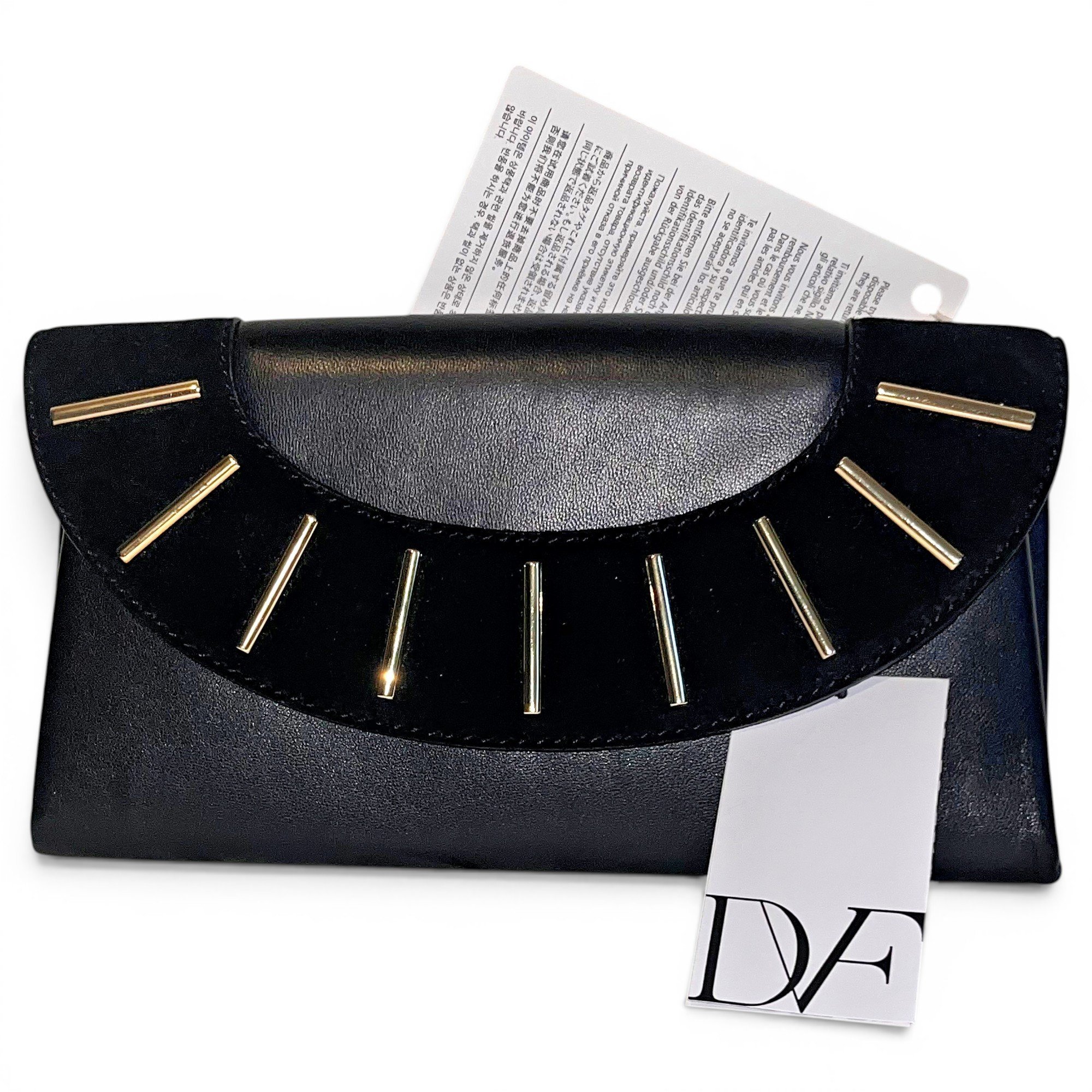 Leather clutch bag