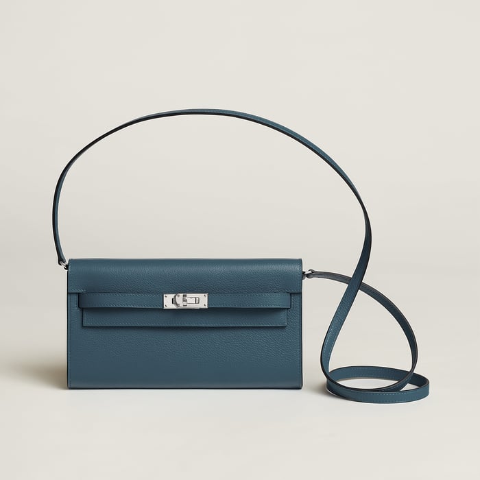 Bleu Tempête Kelly Classique to Go Wallet