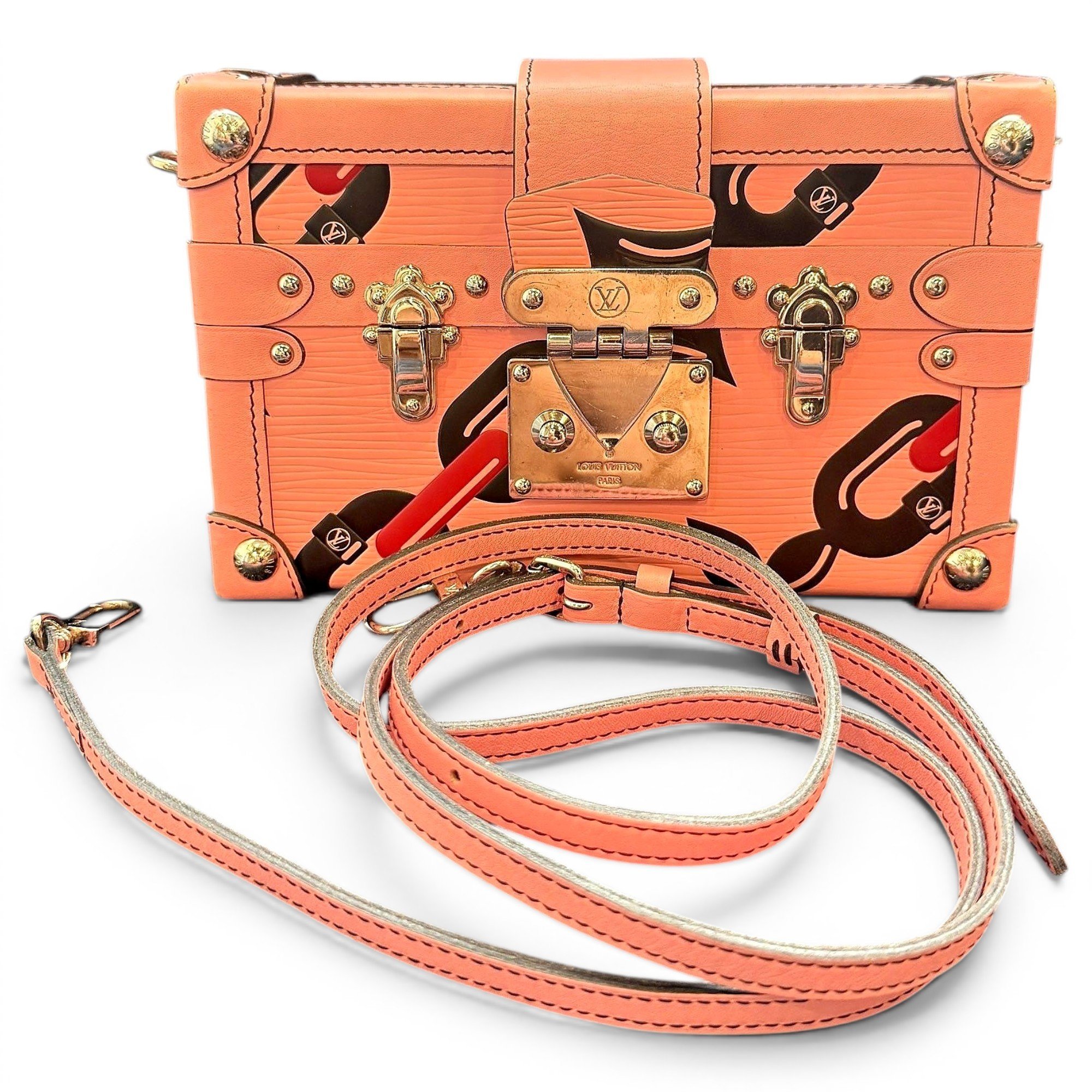 Petite Malle leather handbag