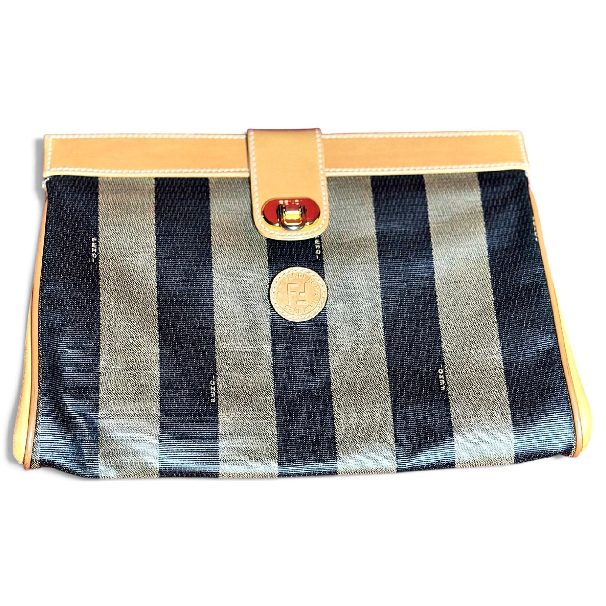 Leather clutch bag