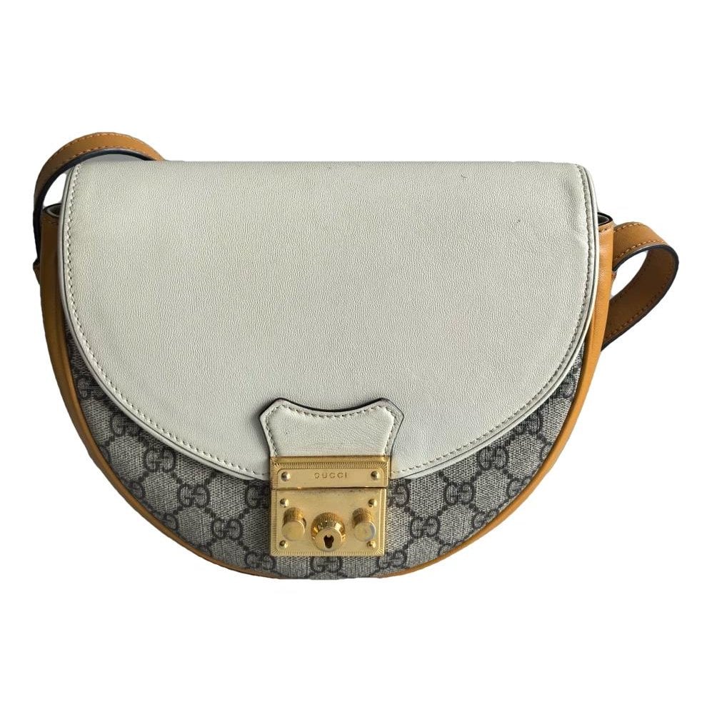 Padlock leather handbag