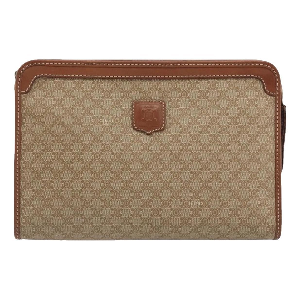 Leather clutch bag