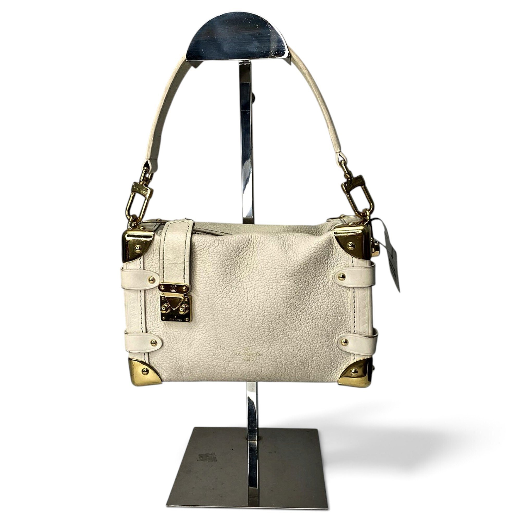Side Trunk leather handbag