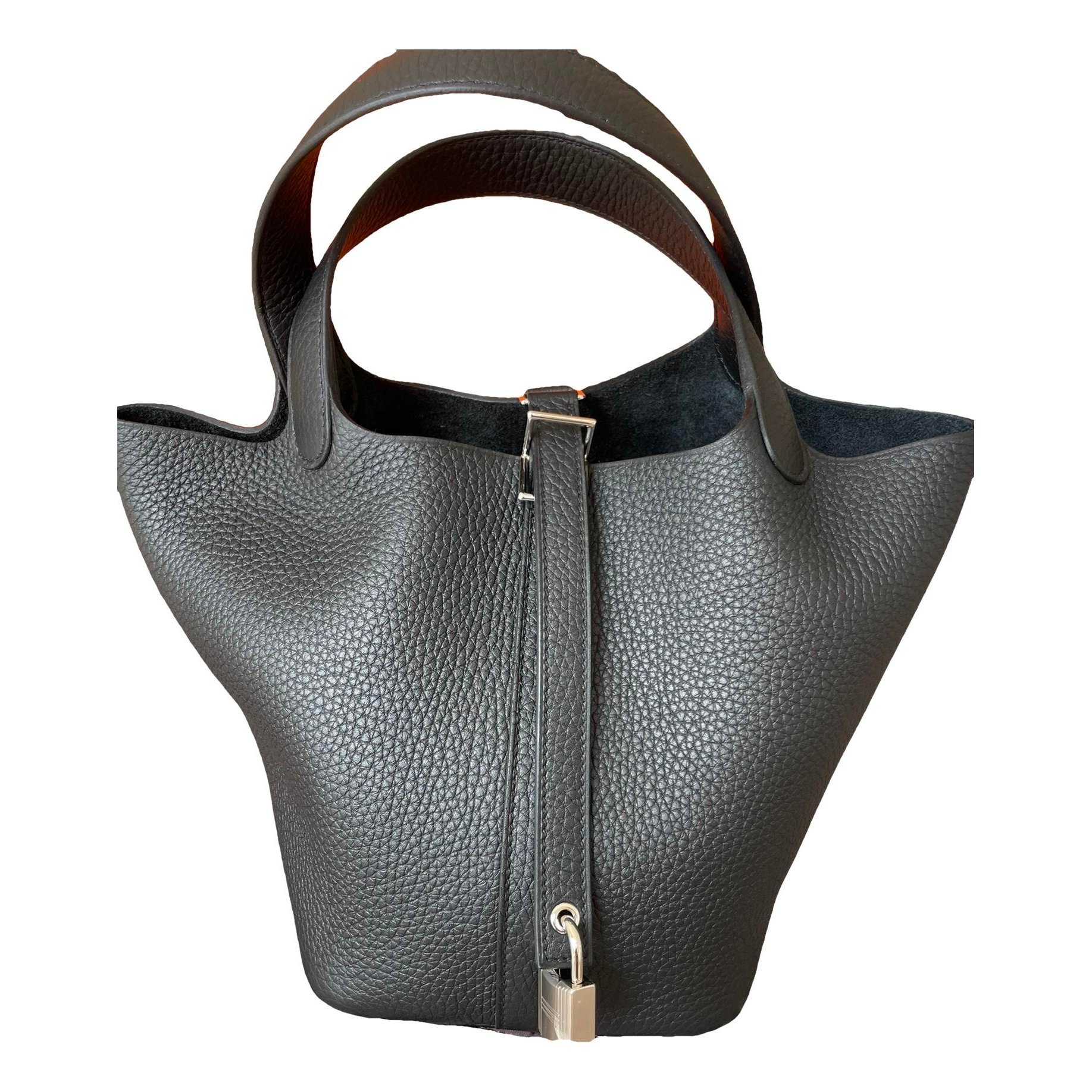 Hermes Picotin 18 Handbag Black Clemence Leather