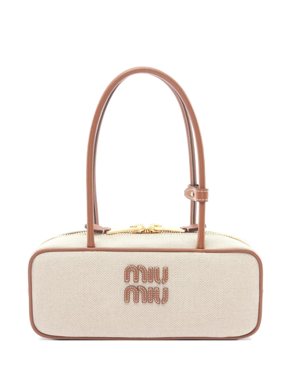 Beau small canvas and leather shoulder bag