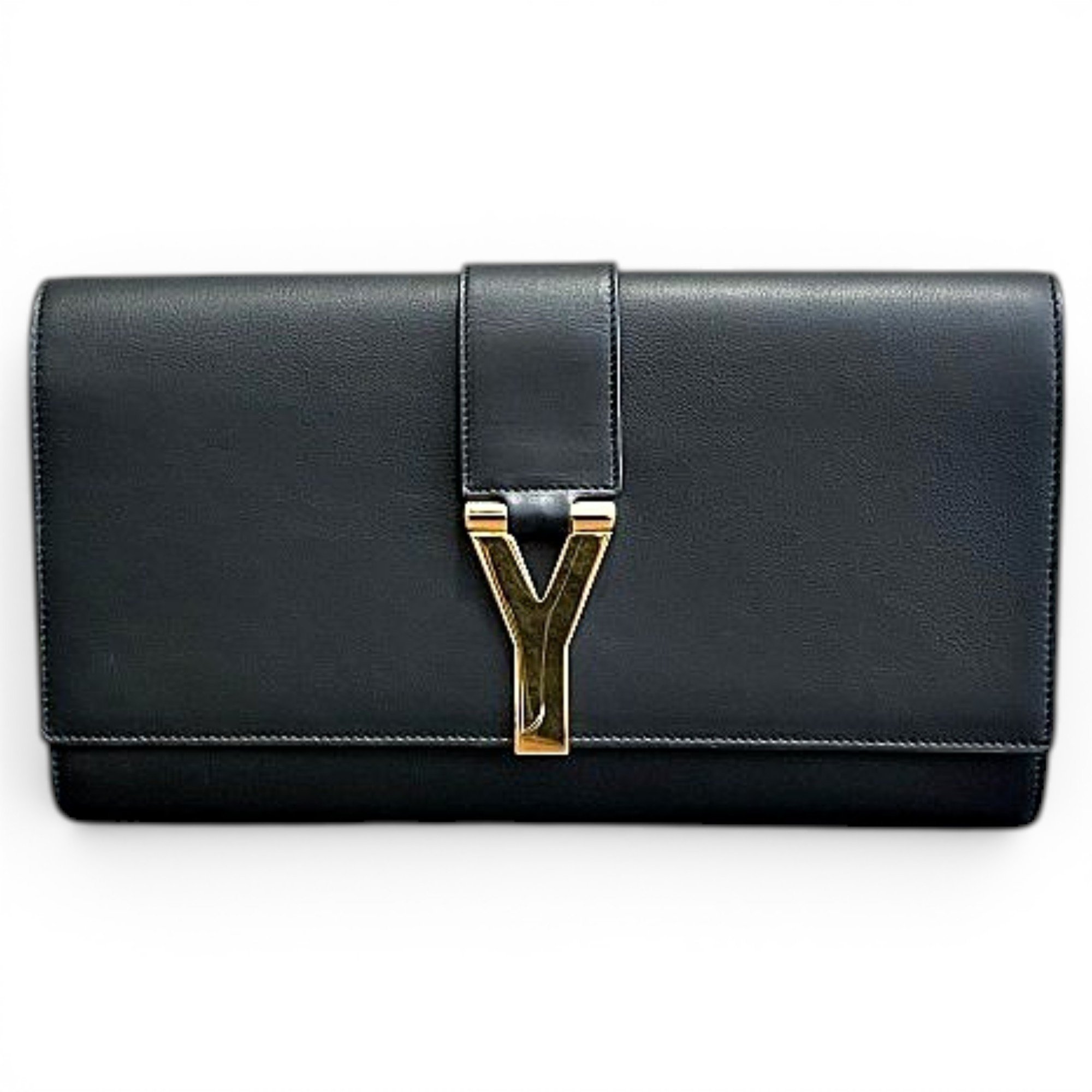 Leather clutch bag