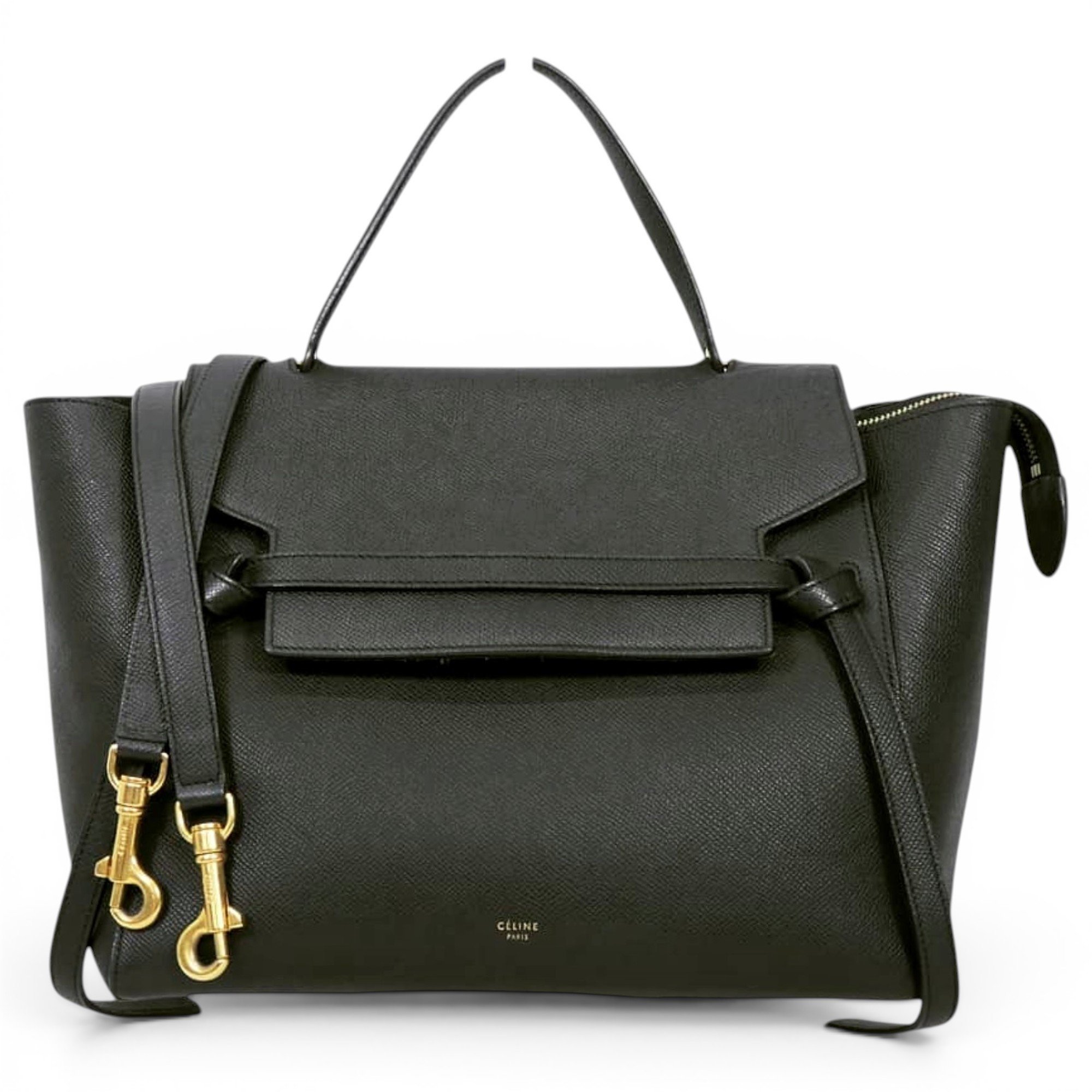 Belt leather handbag