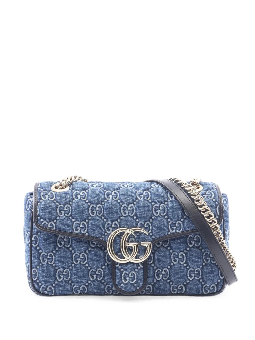 2016-2026 Medium GG Marmont Matelasse Denim shoulder bag