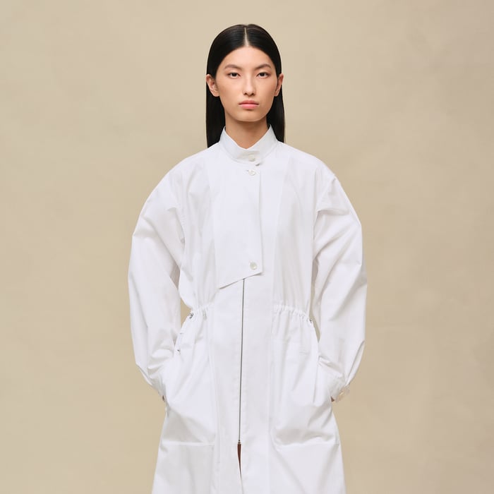 Blanc Drawstring Dress
