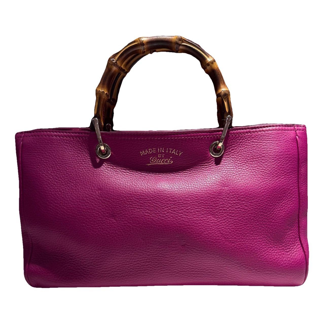 Bamboo Shopper leather handbag