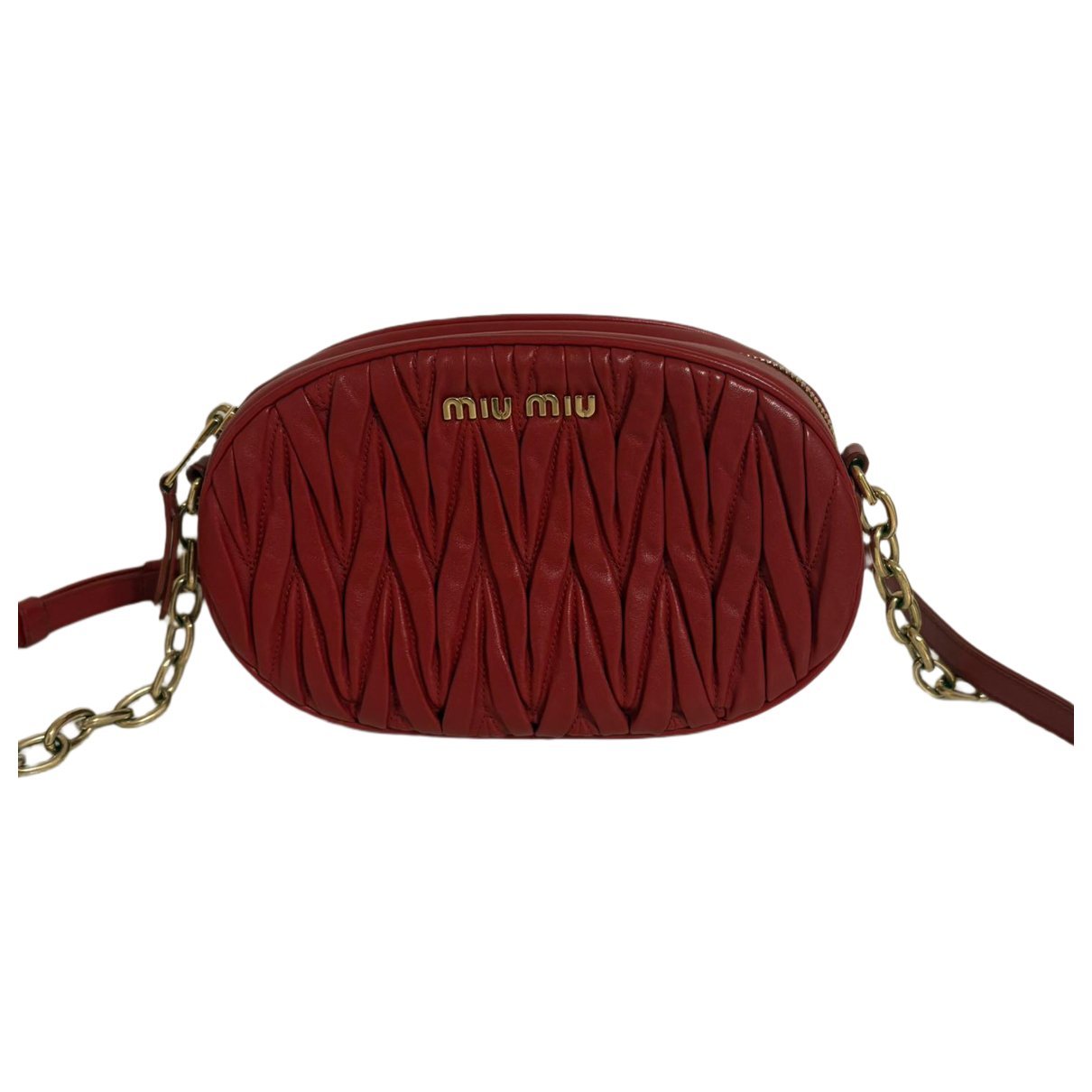 Miu Wander leather crossbody bag