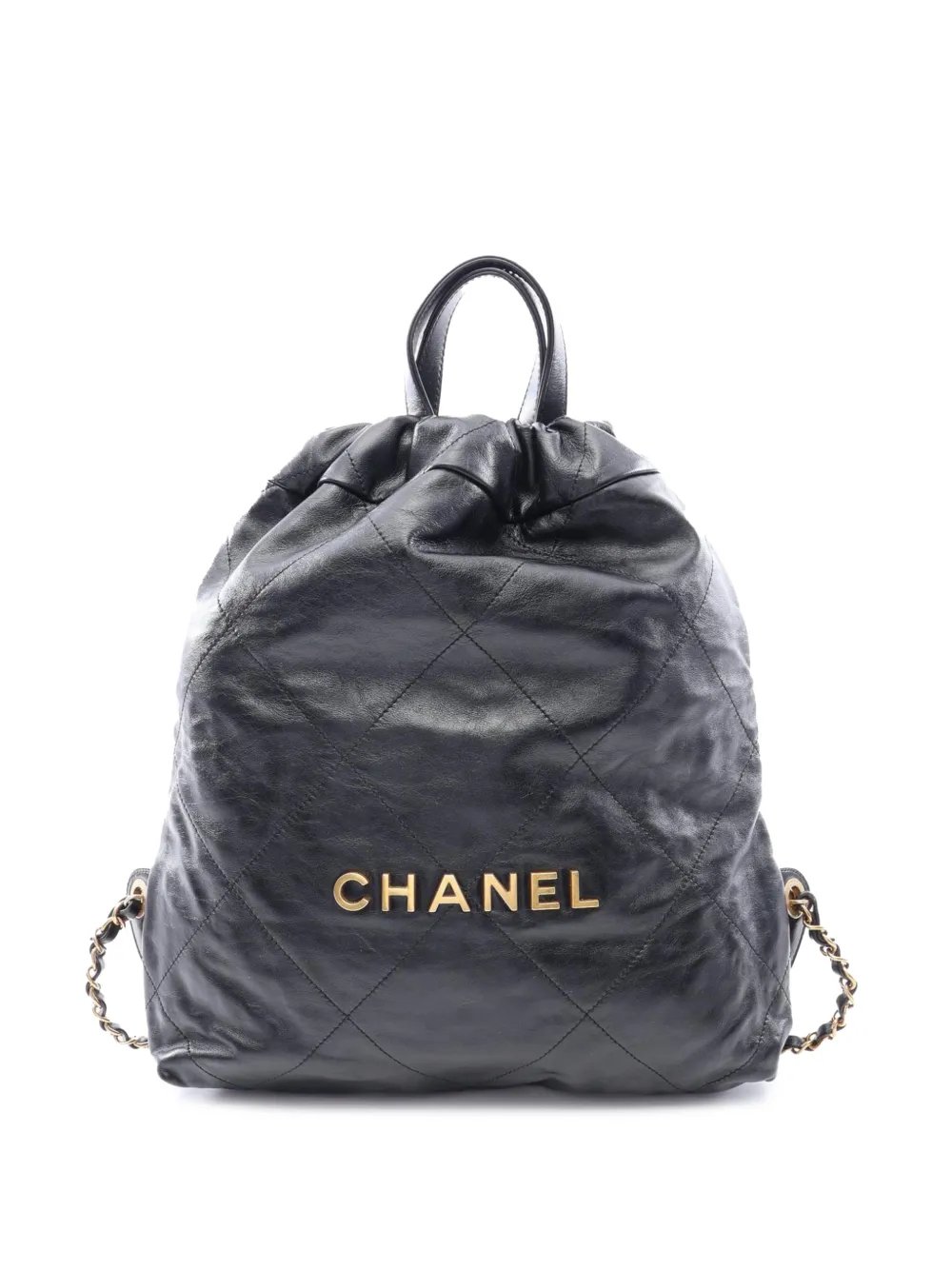 2021-2026 Small Shiny Quilted Calfskin 22 backpack