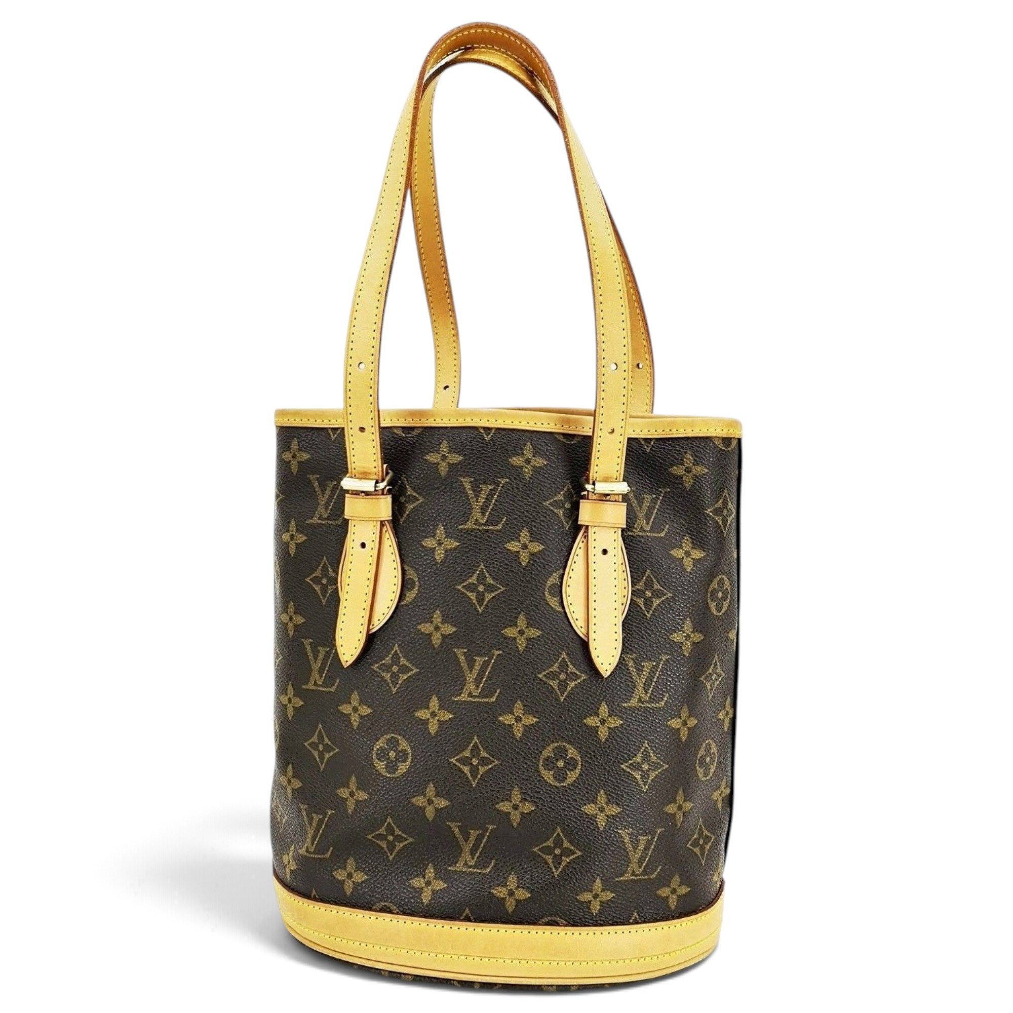 Bucket leather handbag