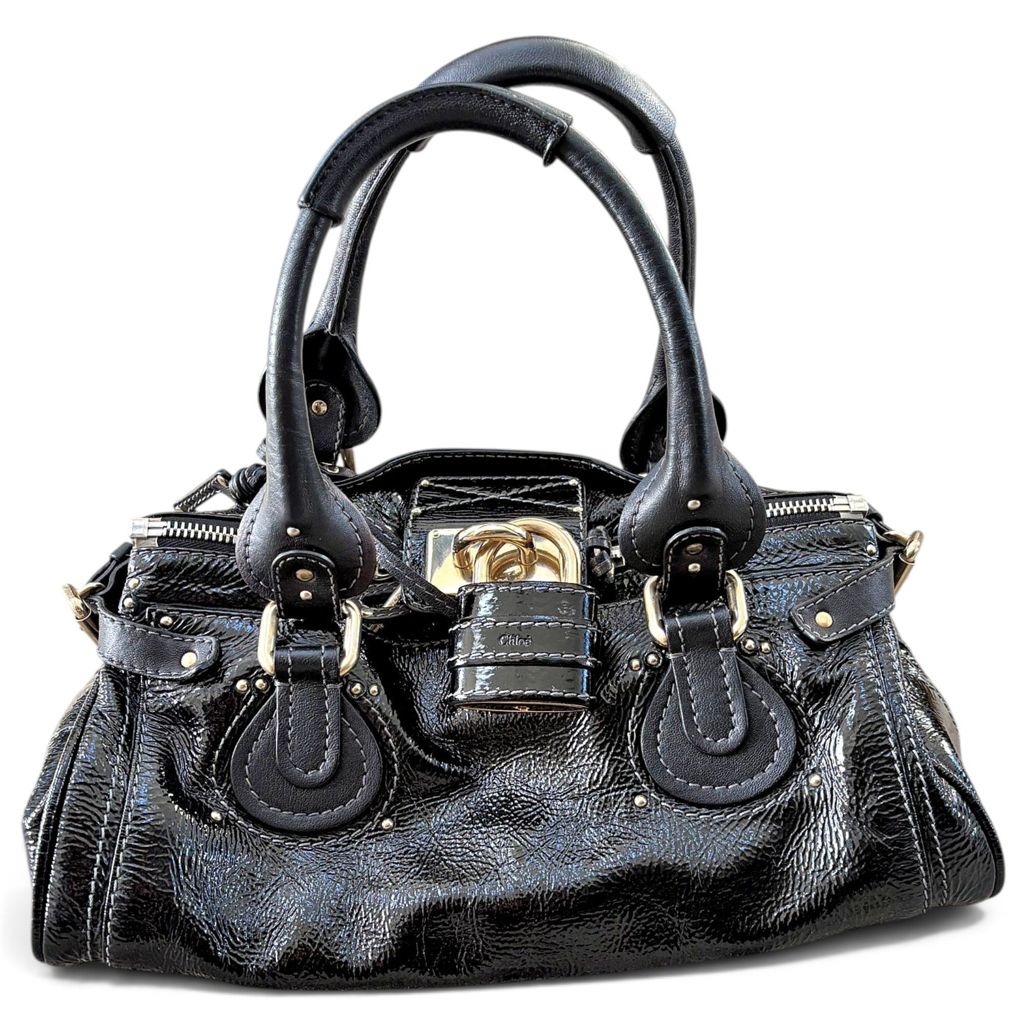 Paddington patent leather handbag