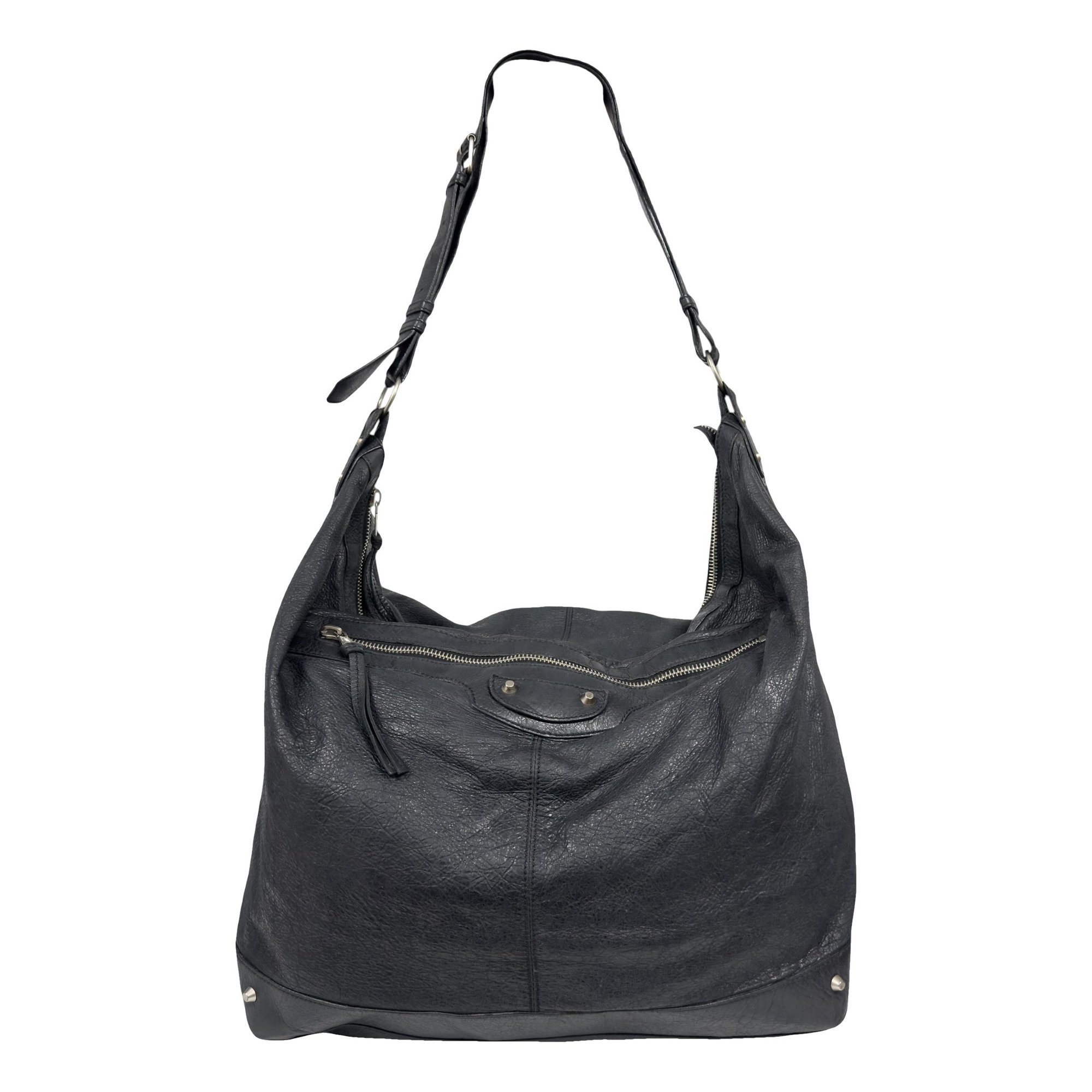 City leather handbag