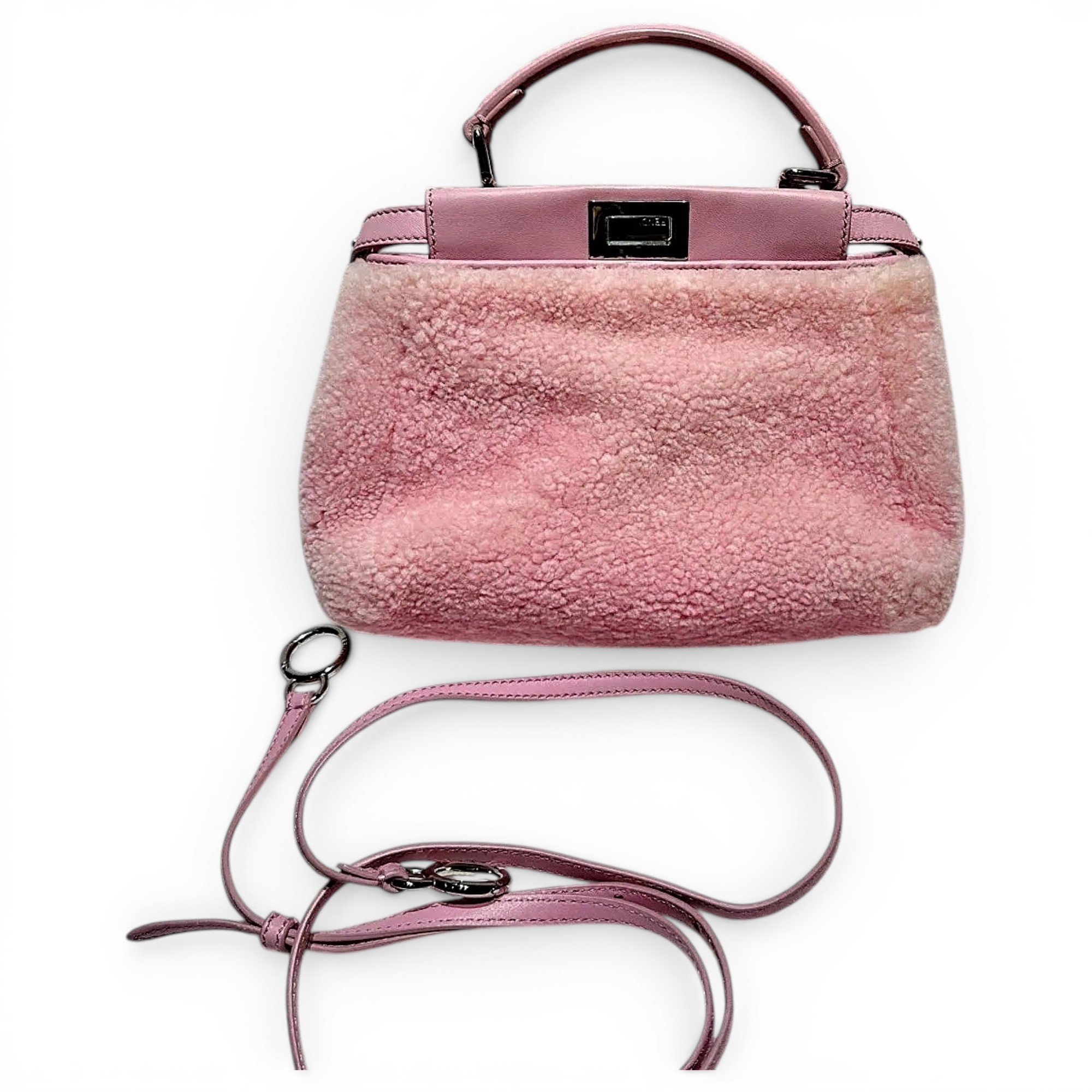 Peekaboo wool crossbody bag