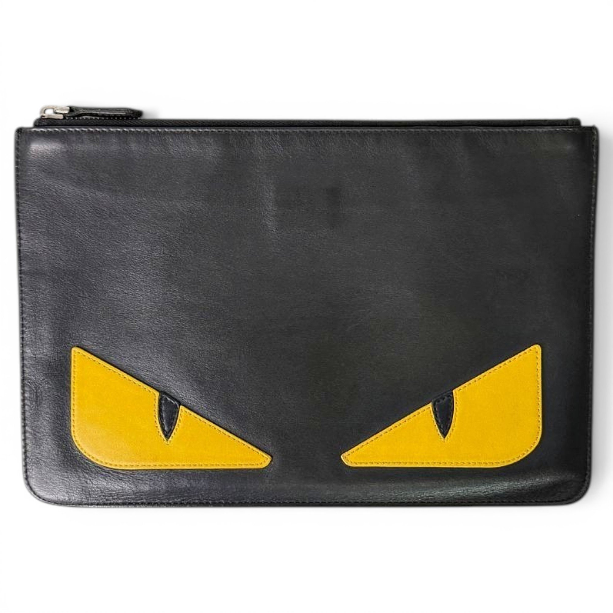 Leather clutch bag