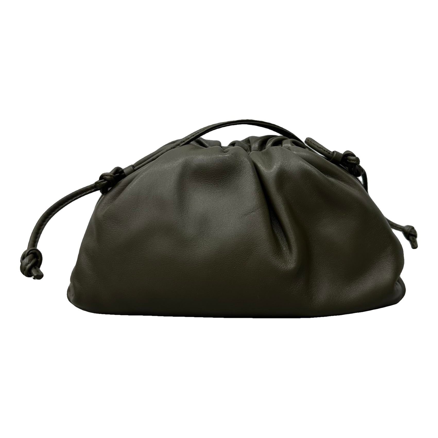 Pouch leather handbag