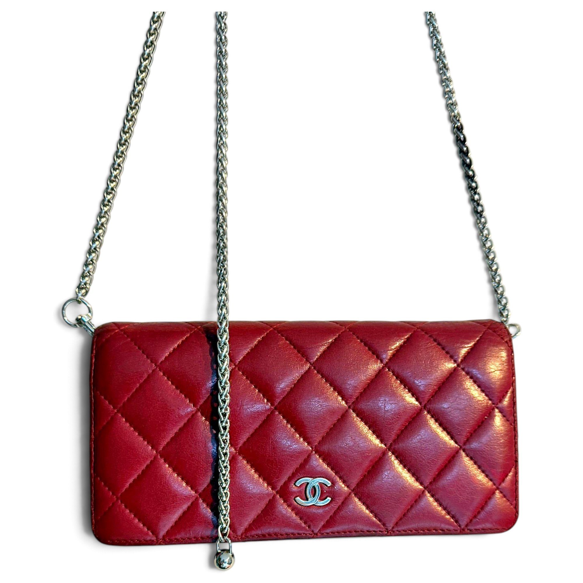 Leather clutch bag