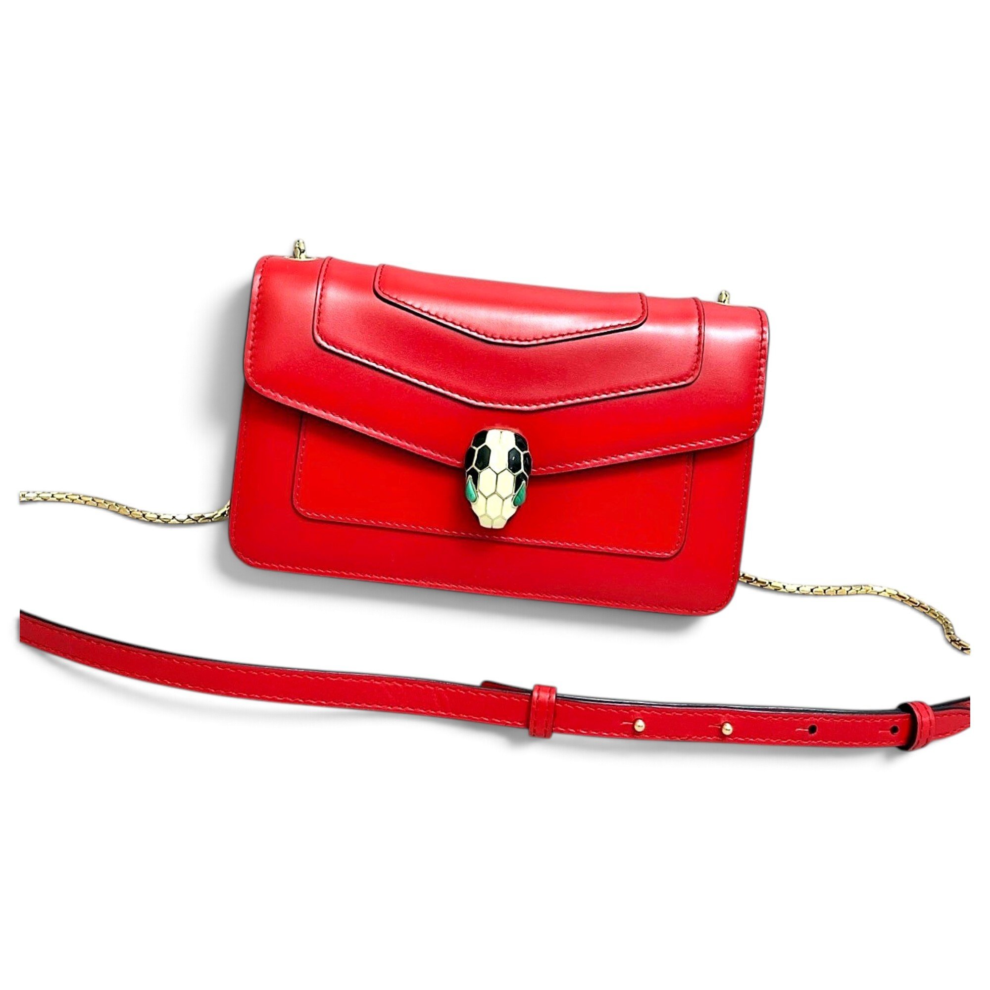 Serpenti leather handbag