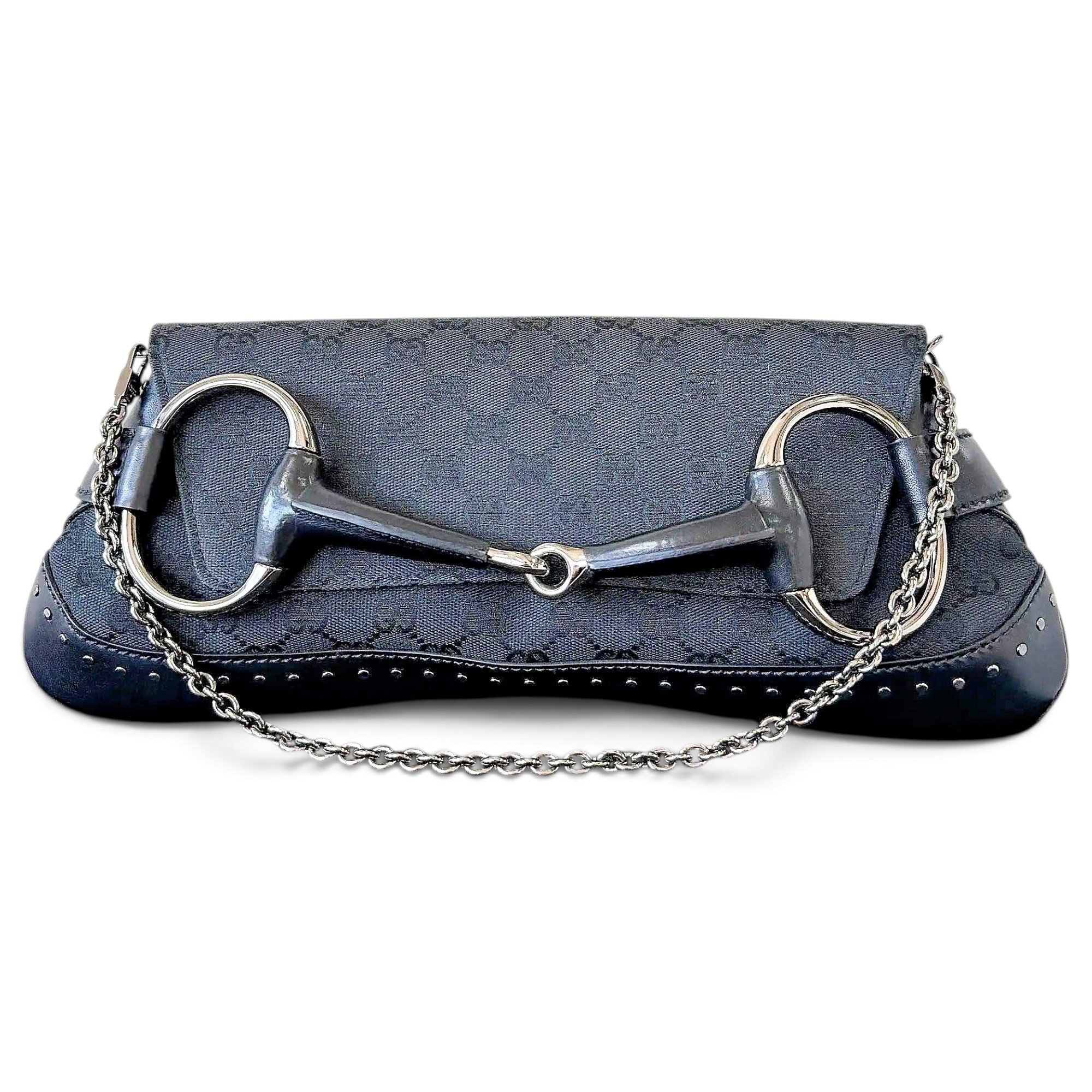 Horsebit Chain cloth handbag