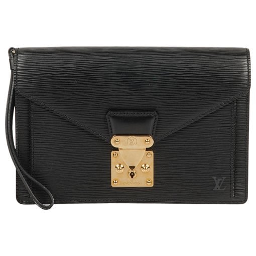 Sellier leather clutch bag
