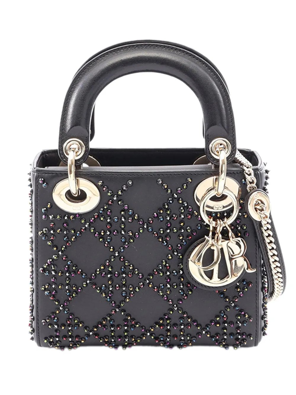 2010-2026 Mini Lambskin Cannage Beaded Lady Dior satchel