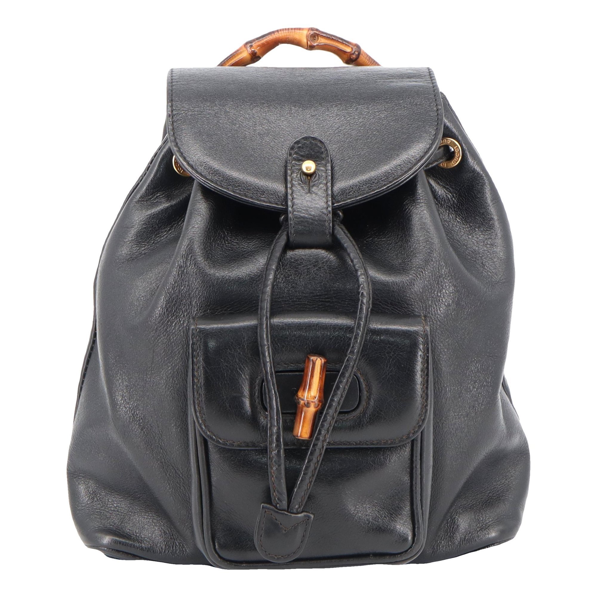 Gucci Bamboo Tassel Oval pony-style calfskin backpack