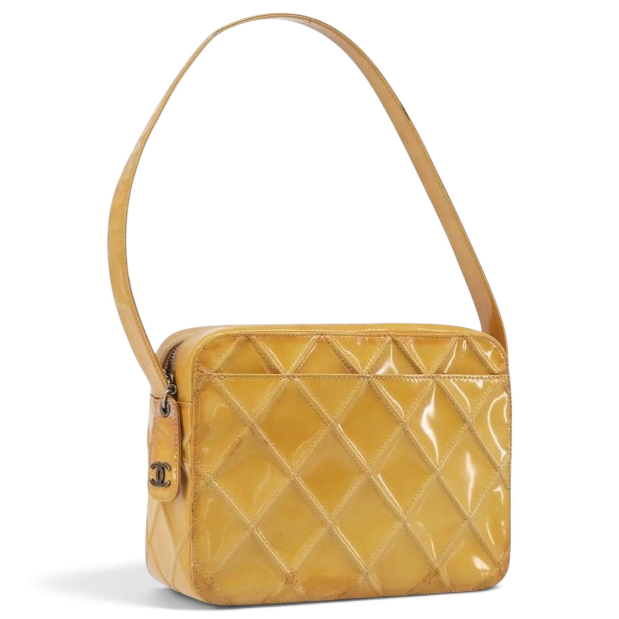 Patent leather handbag