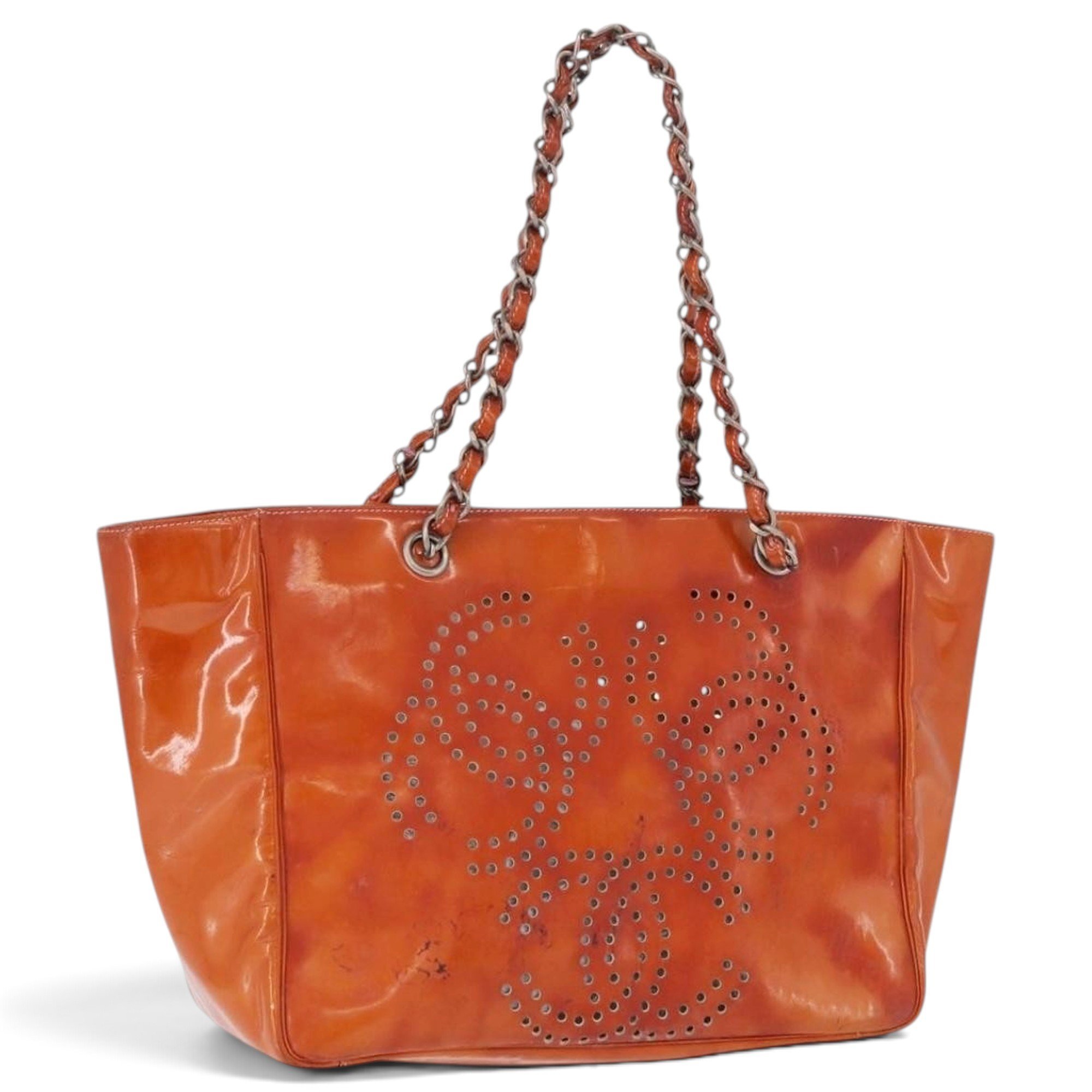 Patent leather handbag