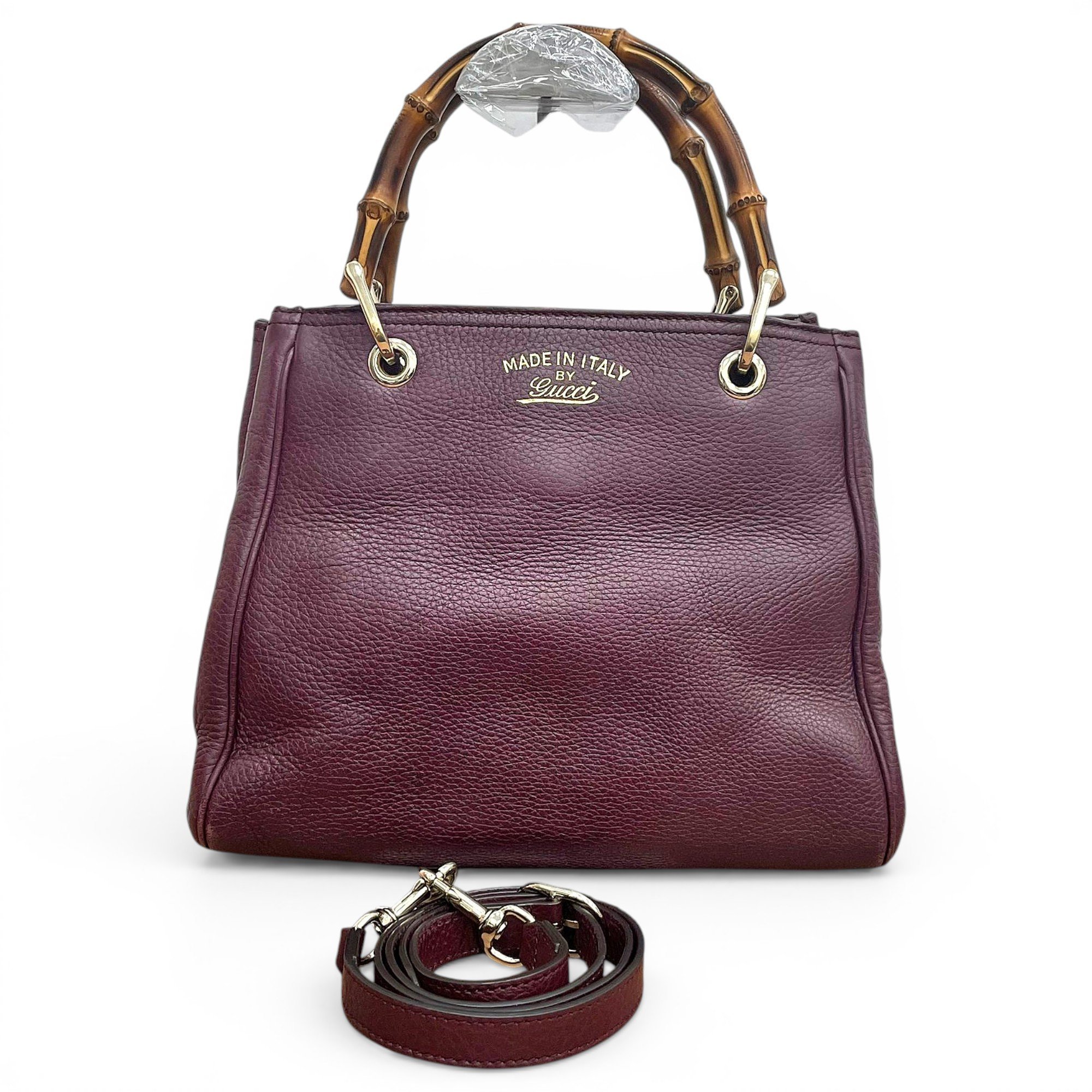 Bamboo leather handbag