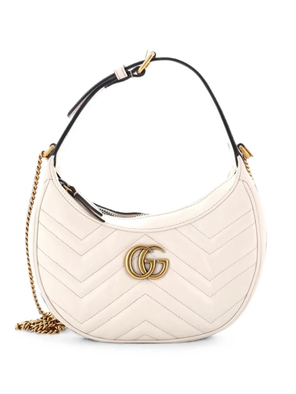 GG Marmont Half Moon Matelasse Leather Mini hobo bag