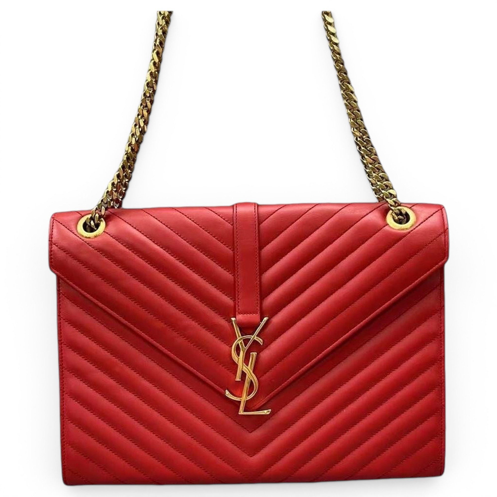 Envelope leather handbag