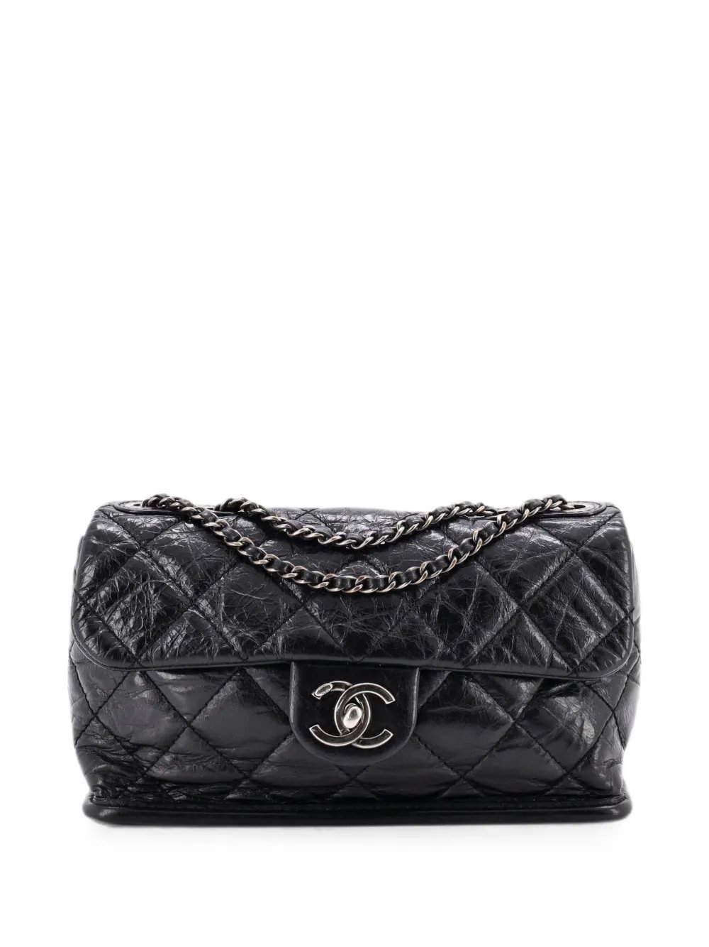 CC Wedge Flap Bag Quilted Glazed Calfskin Small shoulder bag