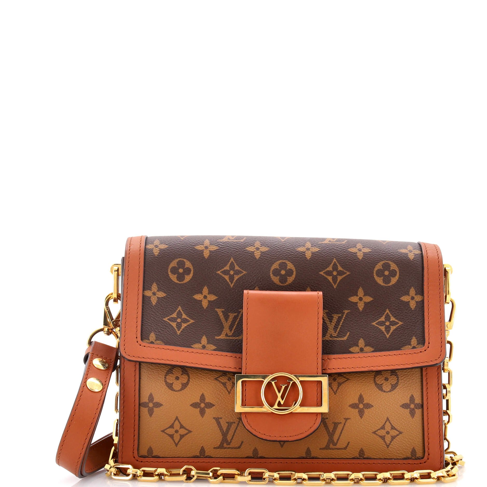 Louis Vuitton Dauphine Shoulder Bag Reverse Monogram Canvas MM