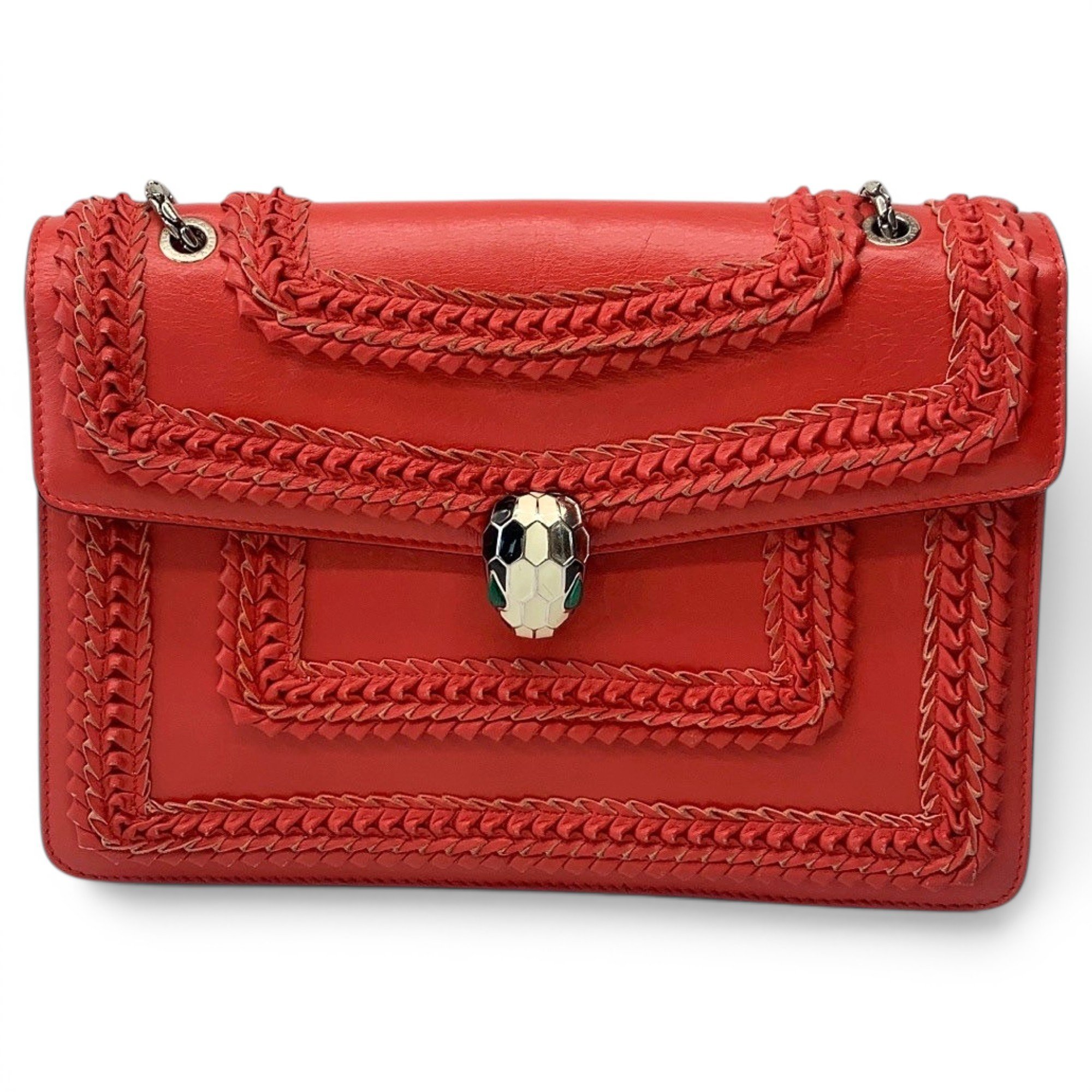Serpenti leather handbag