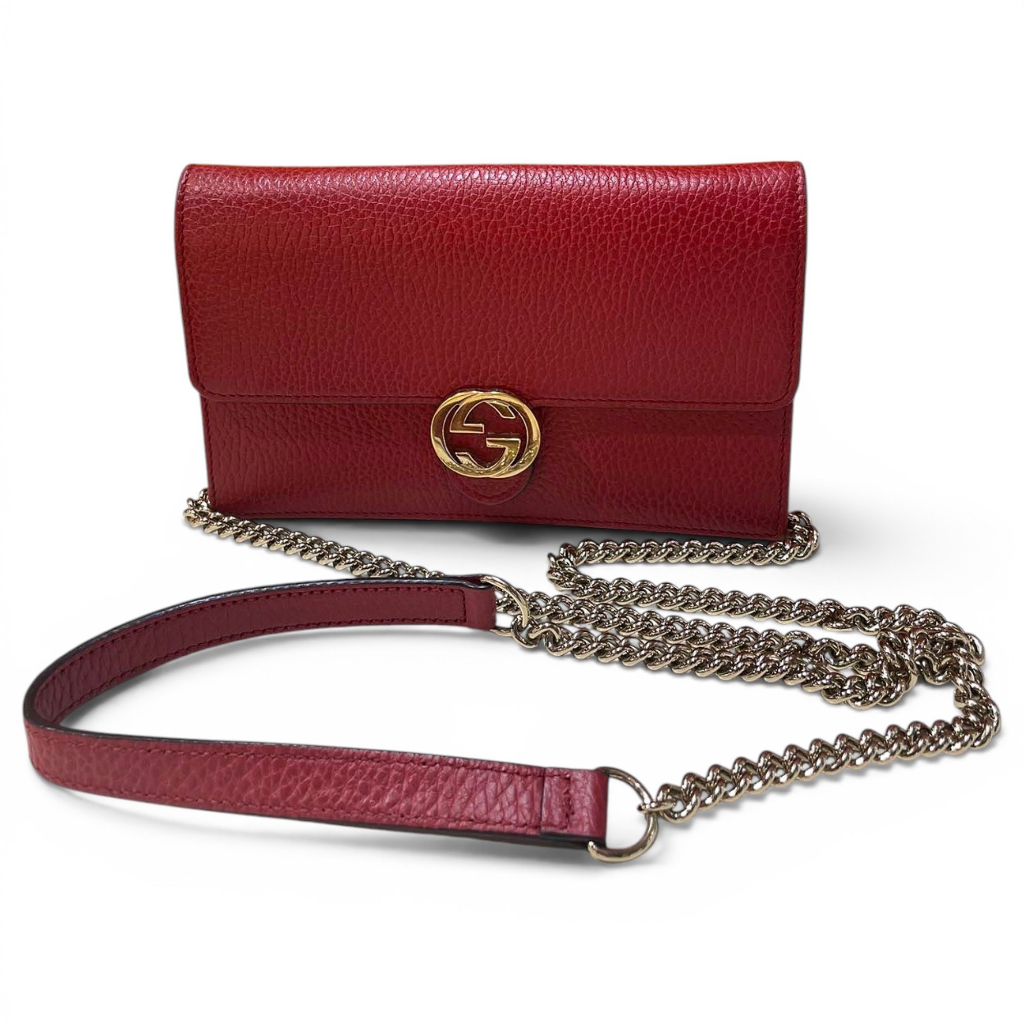GG Marmont Chain Flap Wallet leather crossbody bag