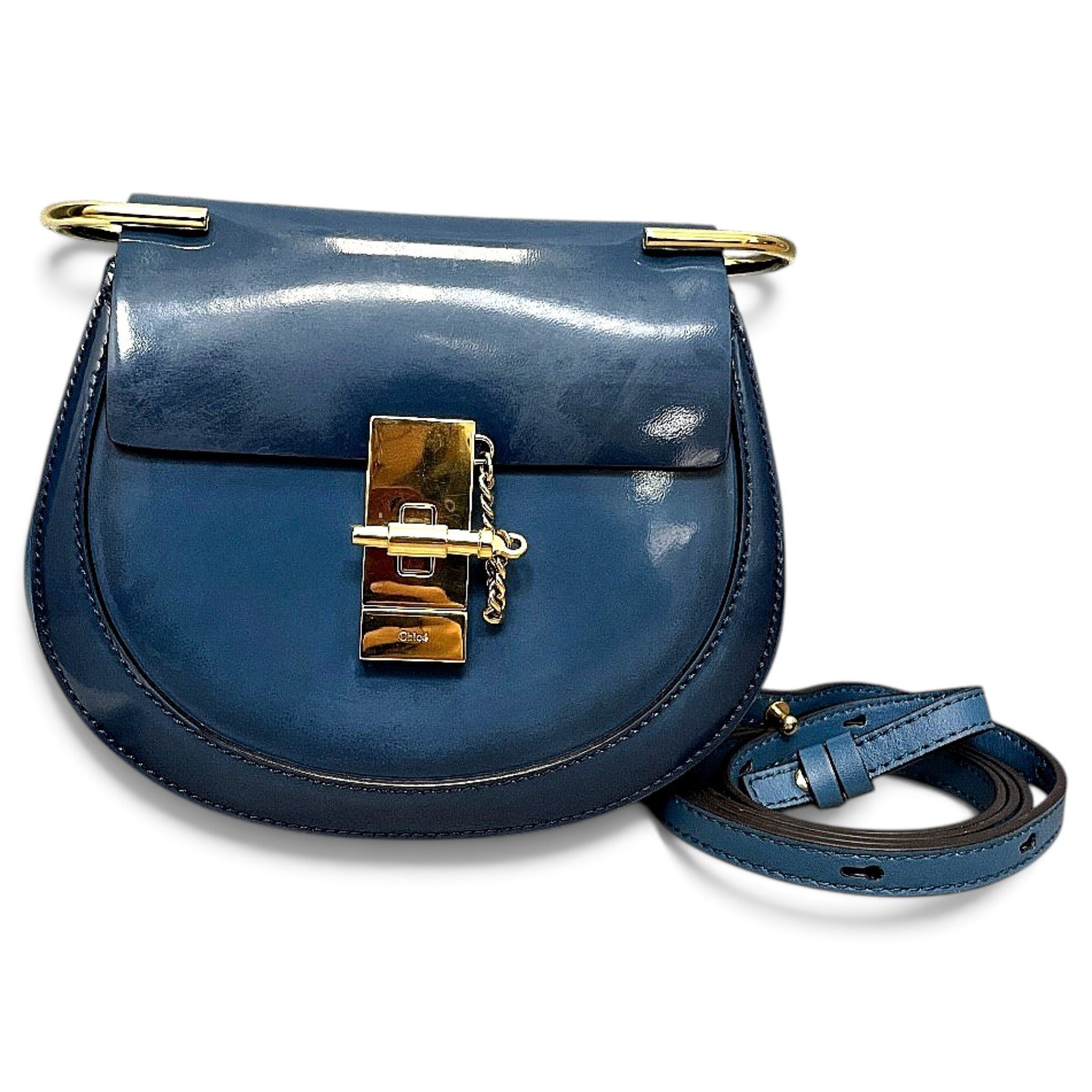 Drew patent leather crossbody bag