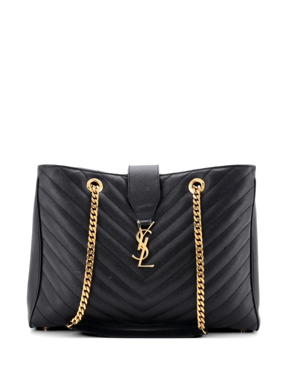 Classic Monogram Shopper Matelasse Chevron Leather Large tote bag