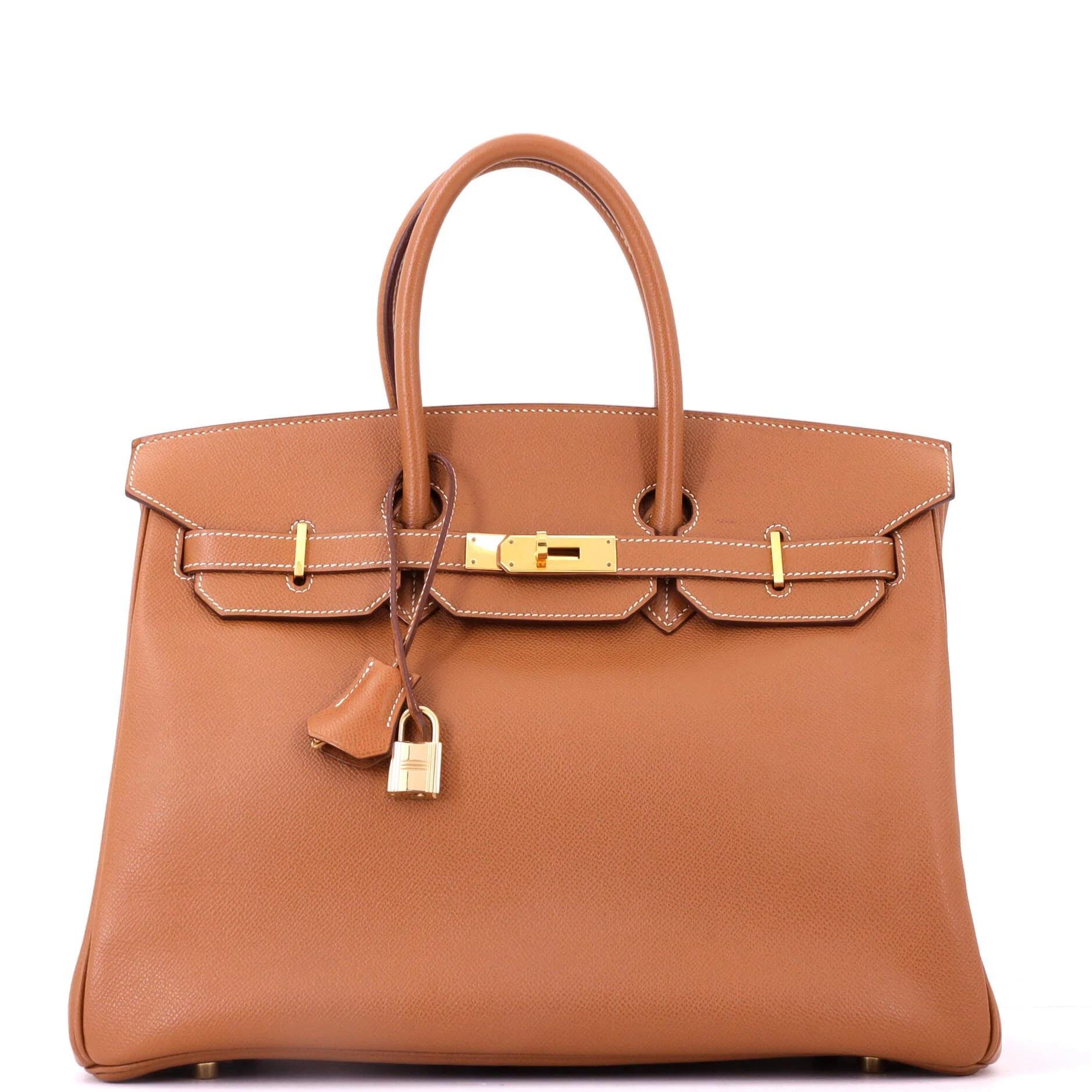 Birkin 35 leather handbag