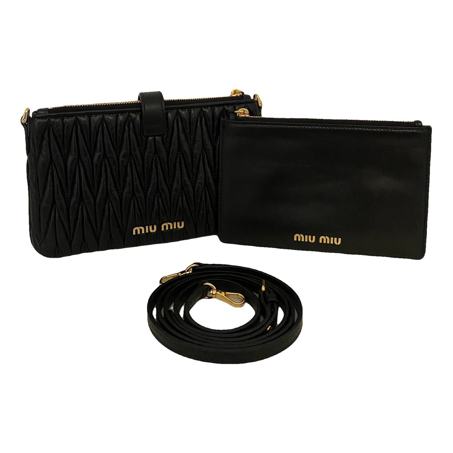 Leather clutch bag