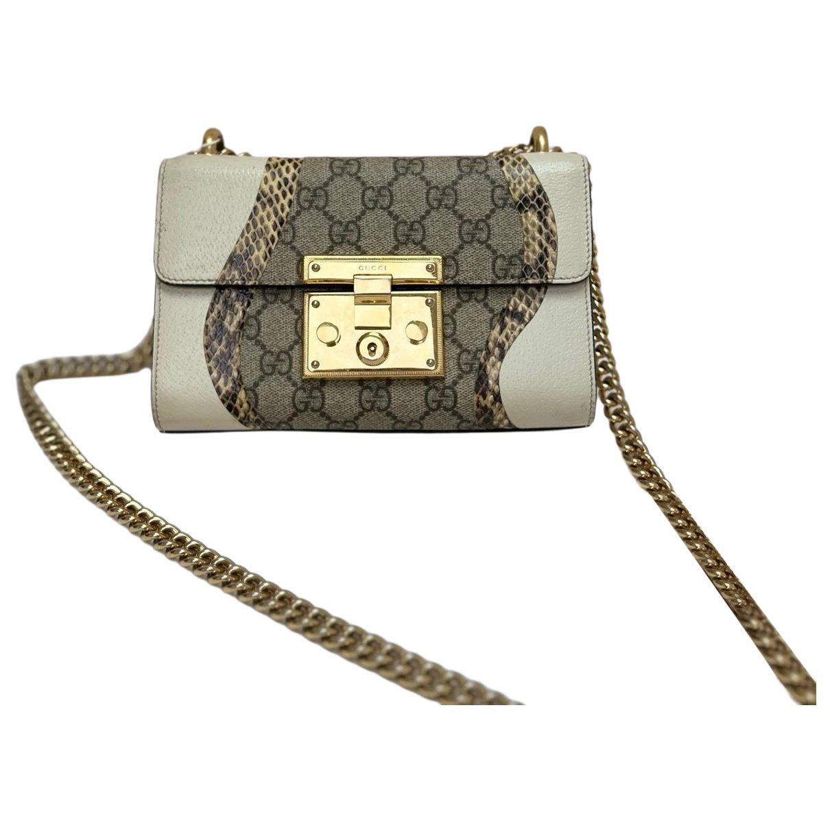 Padlock leather handbag