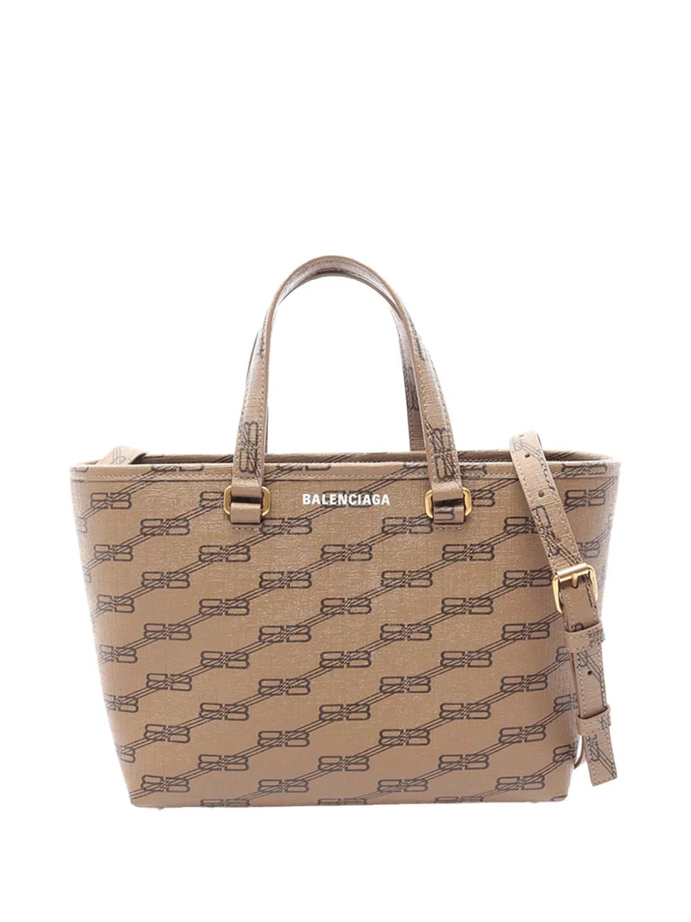 2018-2026 Small Coated Canvas Signature Shopper satchel