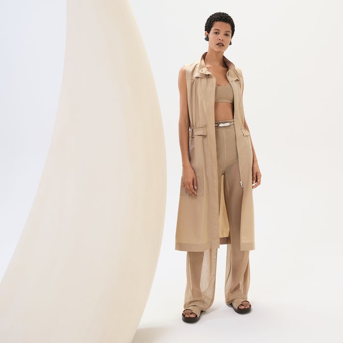 Beige Kraft Twinset Coat