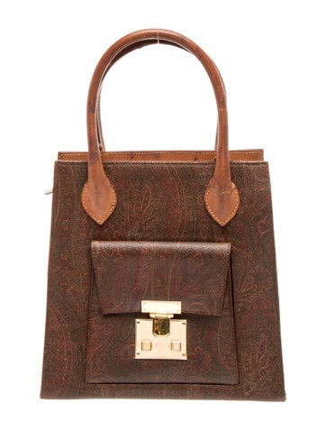 Etro Leather Top Handle Bag