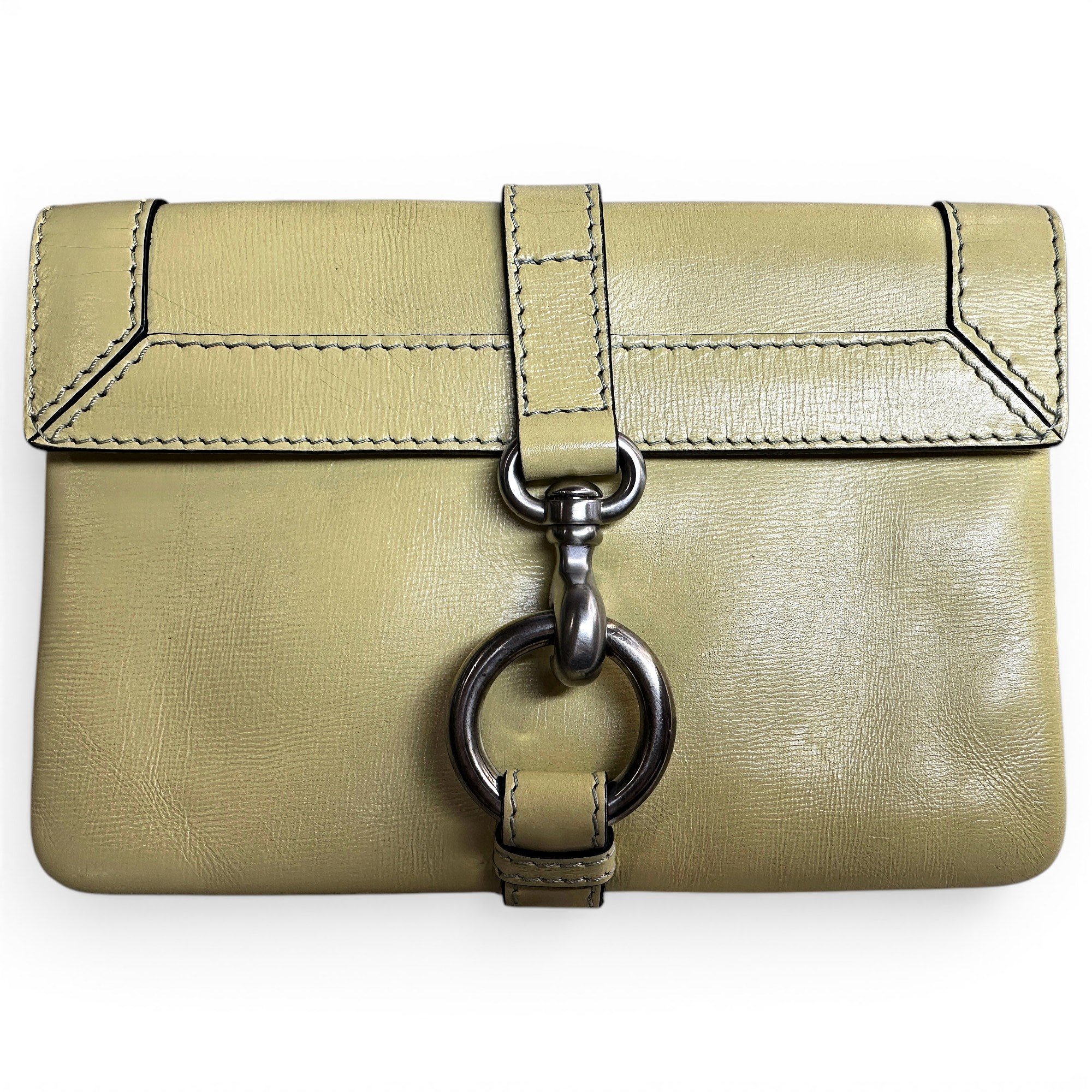 Leather clutch bag