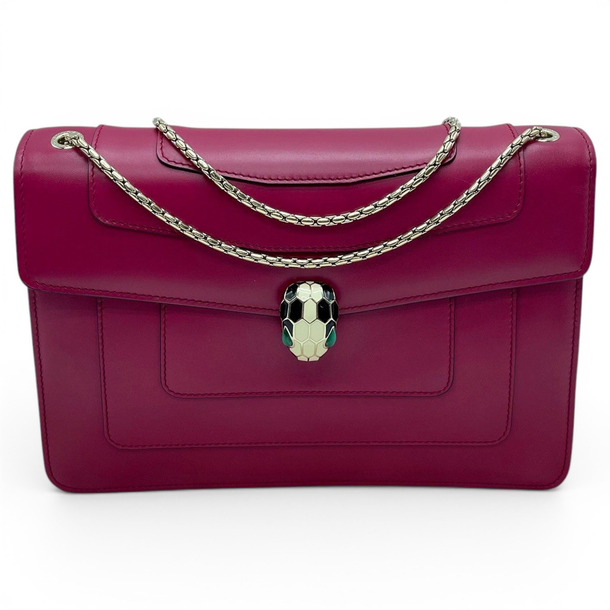 Serpenti leather handbag