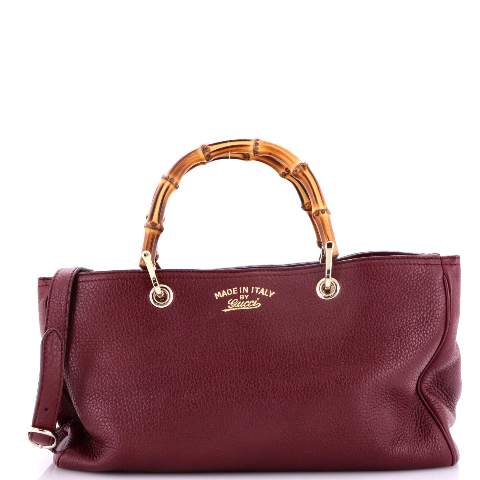 Bamboo Shopper Tote Leather Medium