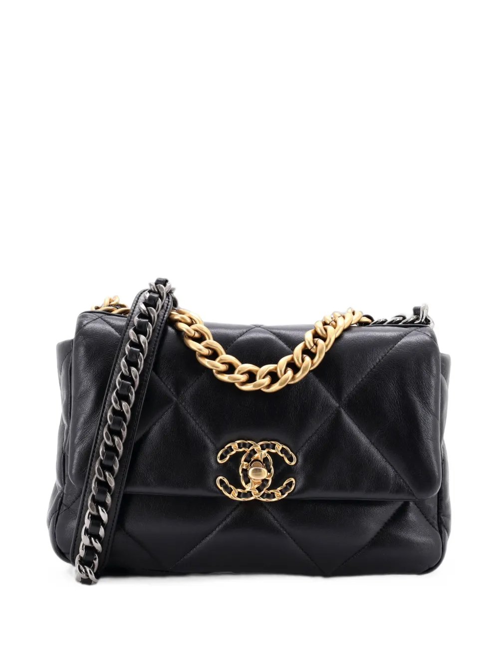 19 Flap Bag Quilted Leather Medium crossbody bag