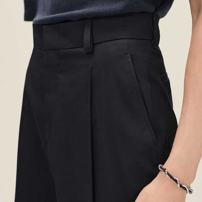Noir Pleated Palerme Pants